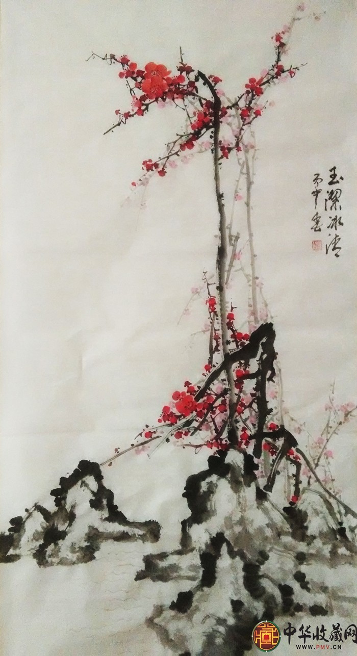 李森四尺豎幅國(guó)畫(huà)作品《玉潔冰清》