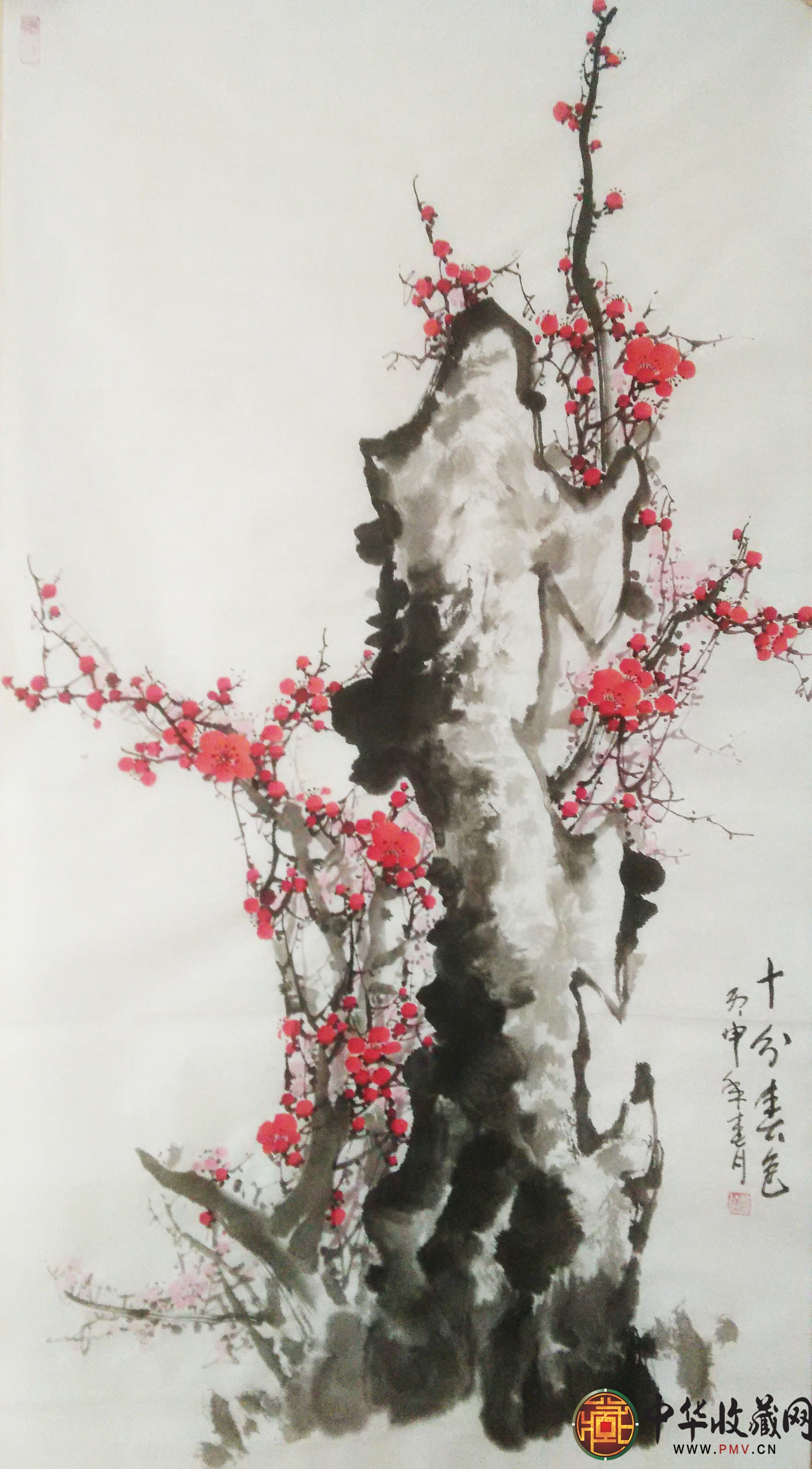 李森四尺豎幅國(guó)畫(huà)作品《十分春色》