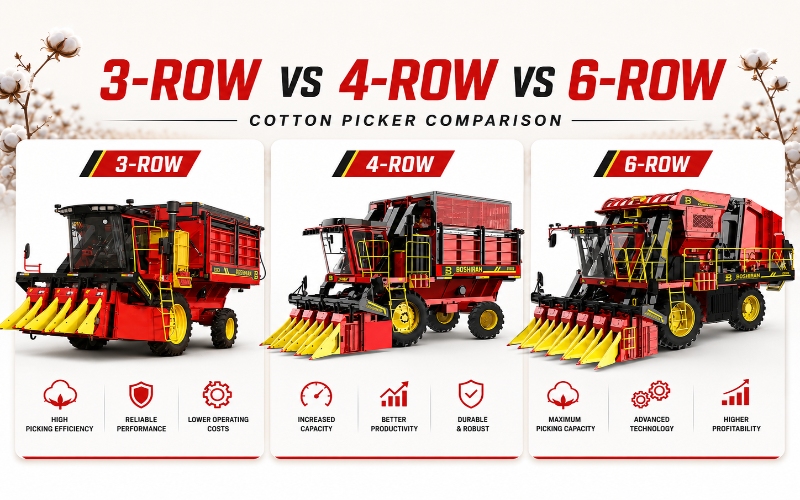 3-Row vs 4-Row vs 6-Row Cotton Picker: How to Choose the Right Machine